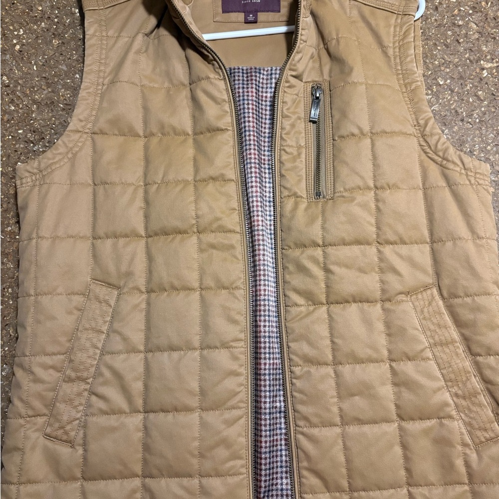 Johnston & Murphy Tan Quilted Vest